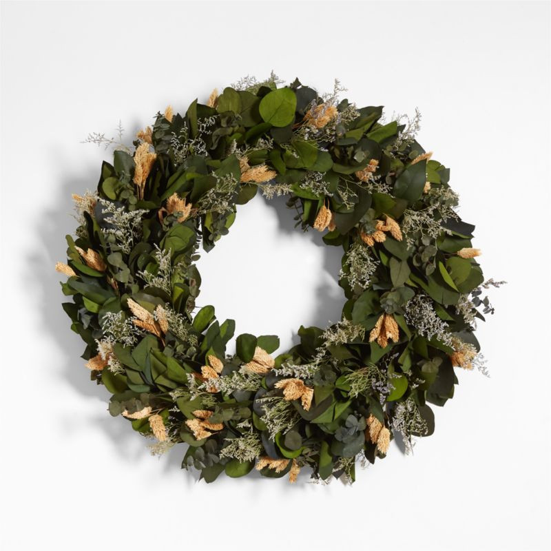 Dried Greenery Wreath + Reviews | Crate & Barrel | Crate & Barrel