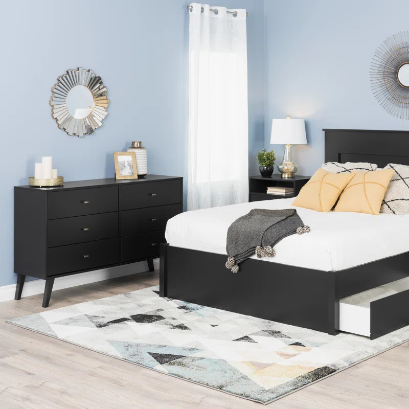 Milo Mid Century Modern Dresser, 6-Drawer | Wayfair North America