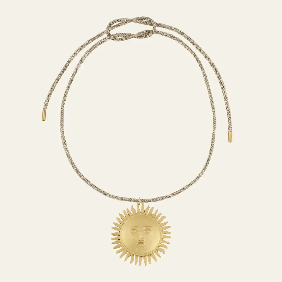 Sun Medallion Cord Necklace | HART