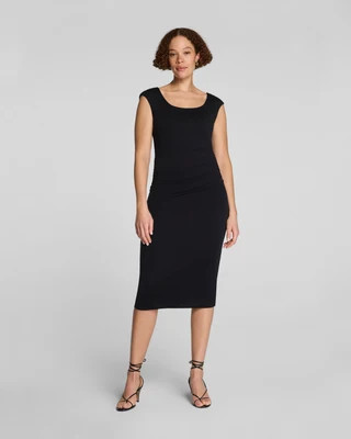SPANXsmooth®  Jersey Scoop Neck Ruched Midi Dress | Spanx