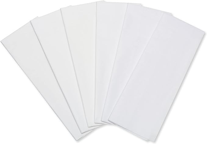American Greetings 50 Sheets 20 in. x 20 in. White Tissue Paper for Birthdays, Gift Bags, DIY, Cr... | Amazon (US)