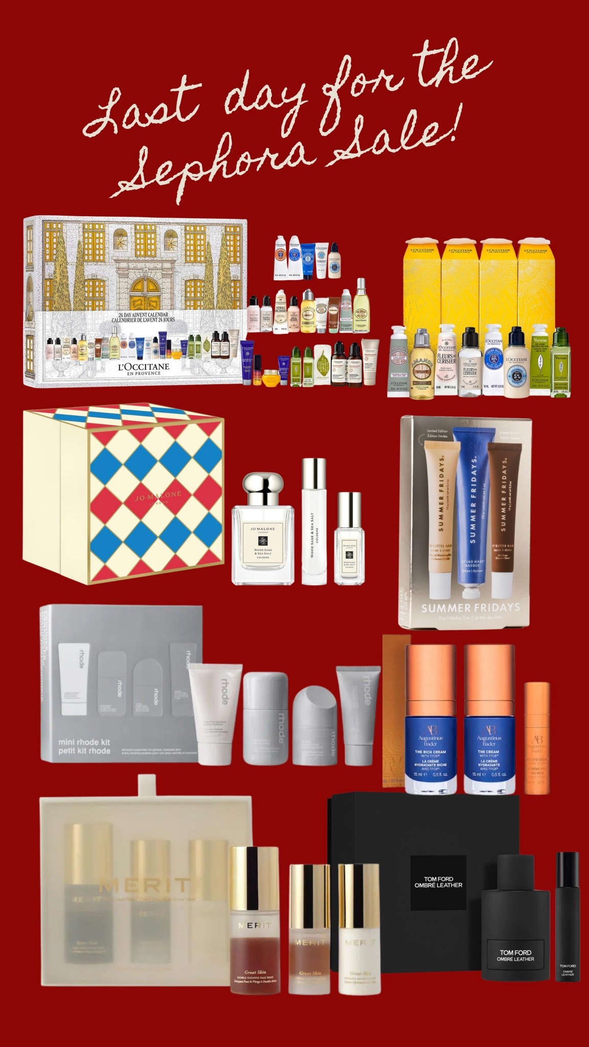 Last day to shop the Sephora Sale! So many good gift sets😍✨

#LTKBeauty #LTKGiftGuide #LTKSaleAlert