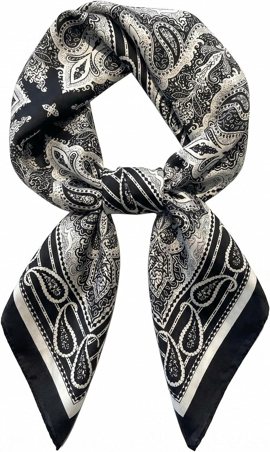 Head Hair Scarf for Women Neck Scarf Like Satin Silk Hair Bandana Square Scarves Fashion Accessories 27.5" | Amazon (US)