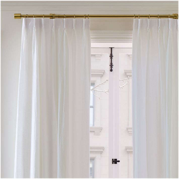 Pleated European Flax Linen Blackout Curtain | West Elm (US)