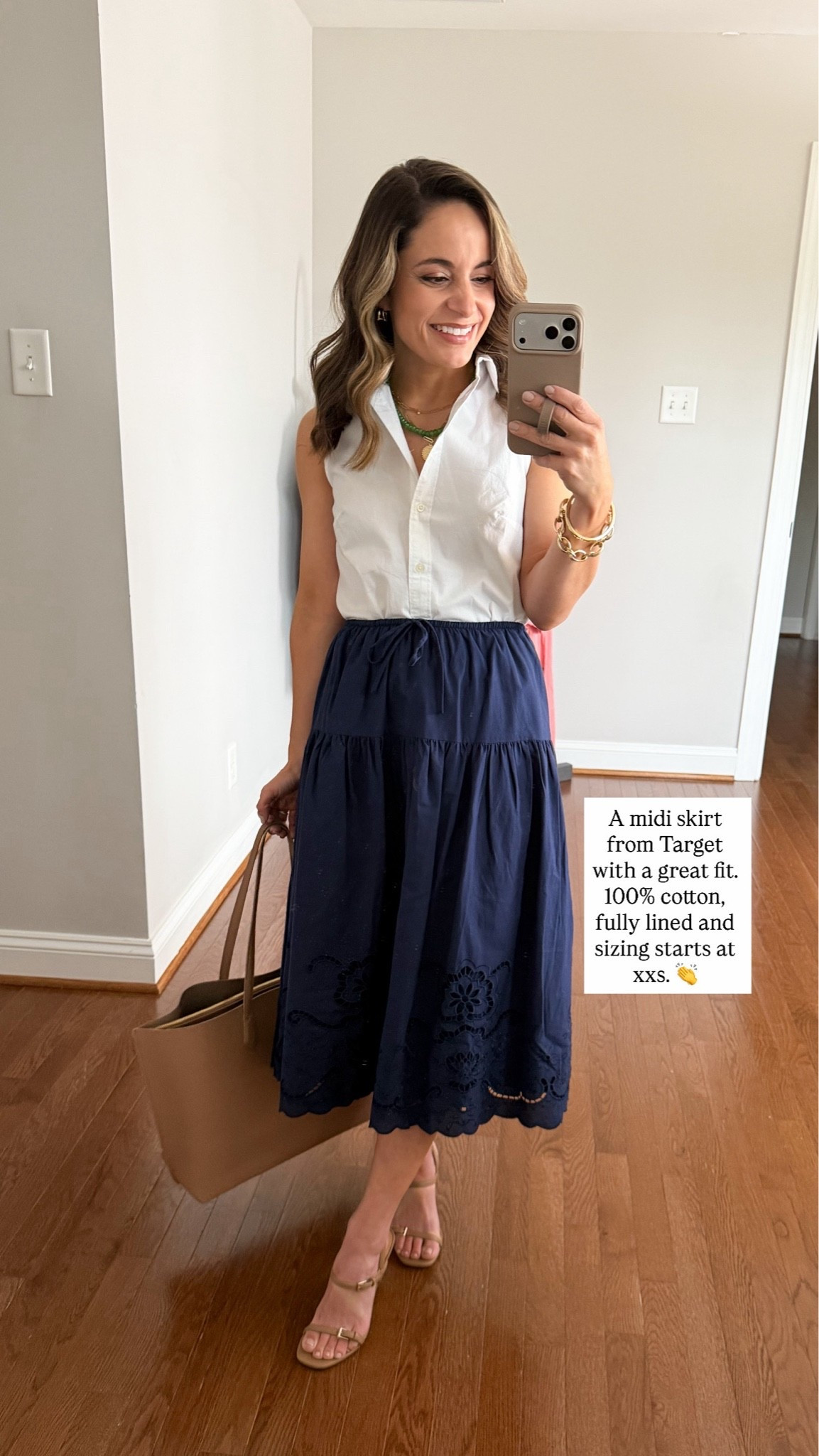 A round up of petite-friendly dresses and skirts that are still in stock (for now). 

Navy skirt (Target): xxs 
White sleeveless top (J.Crew Factory): xxs 

My measurements for reference: I’m 4’10” and 105lbs. My bust, waist, and hip measurement is 32”, 24”, and 36”.