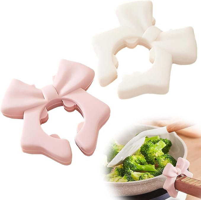 2 pieces Bow-Shaped Silicone Spoon Rest and Spatula Holder - Creative, Non-Slip, Heat-Resistant K... | Amazon (US)