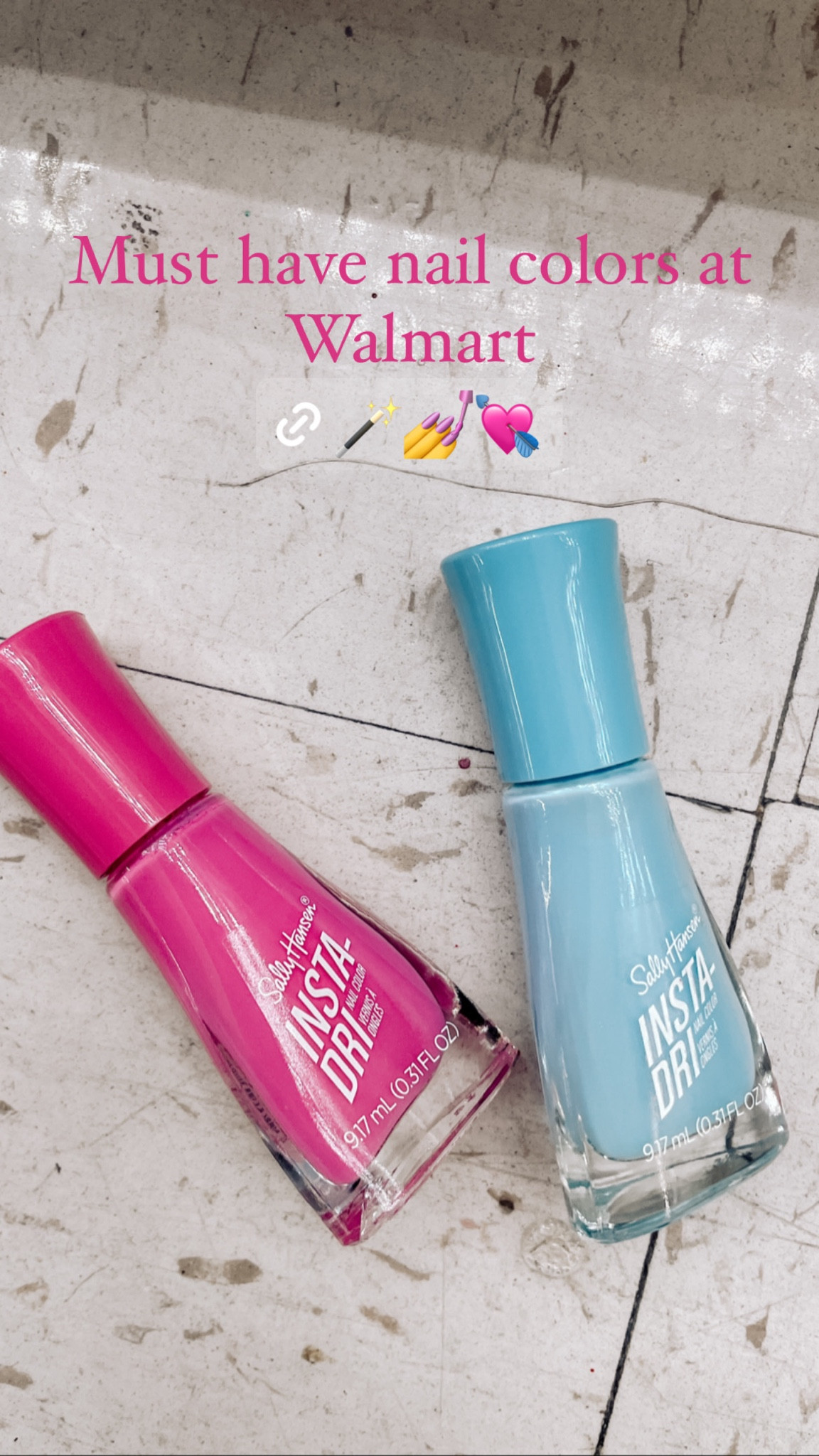 Love these $6 polished! They dry so quick! 

Colors: Bee-TING 💖
UP IN THE CLOUDS 🌧️ 

Nails
Nailinspo