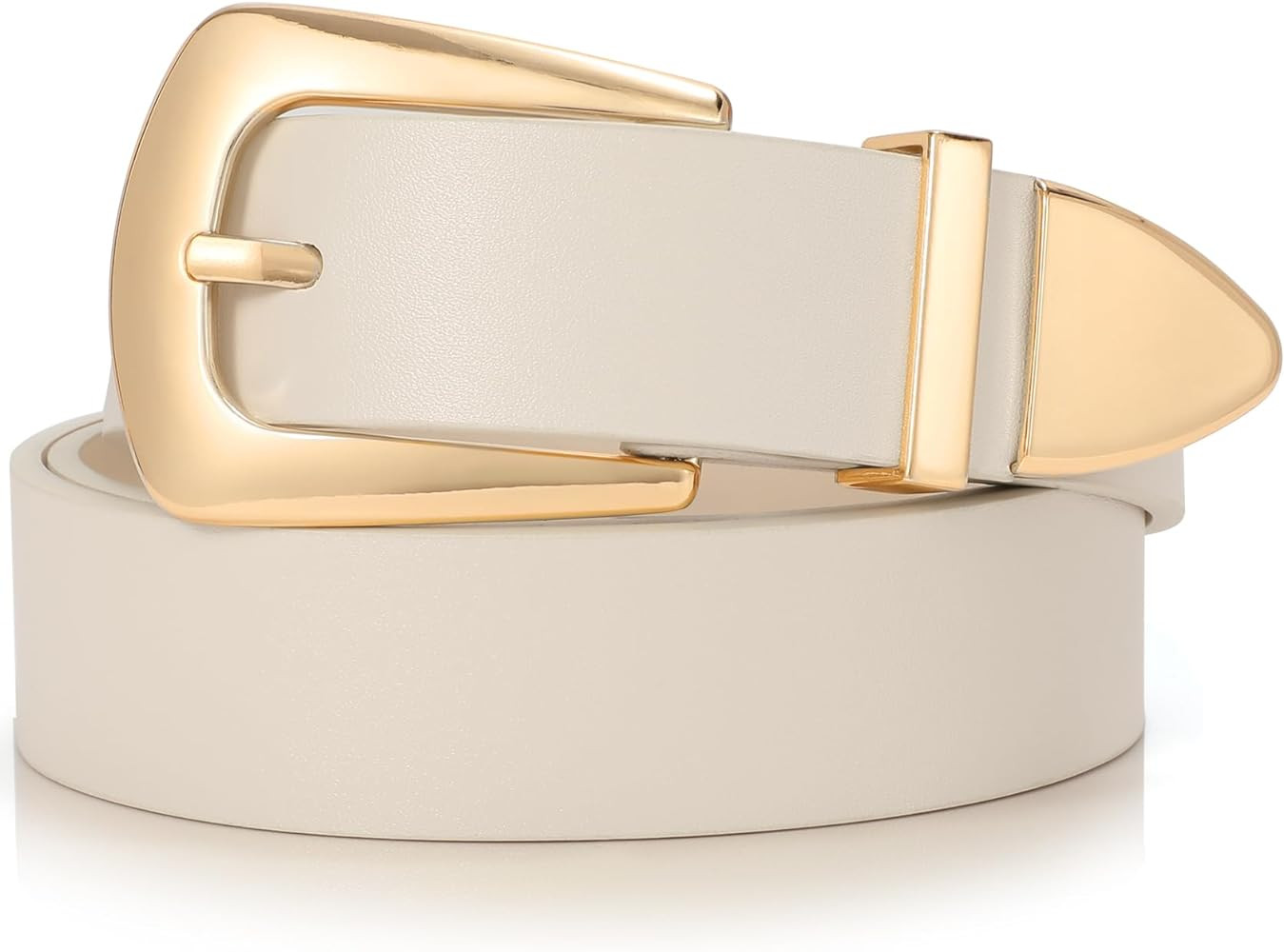 SUOSDEY Women's Leather Belts Vintage Western Belt Metal Tailed Faux Leather Ladies Belts for Jea... | Amazon (US)