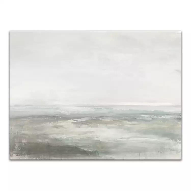 New! Gray Abstract Seascape Canvas Art Print | Kirkland's Home