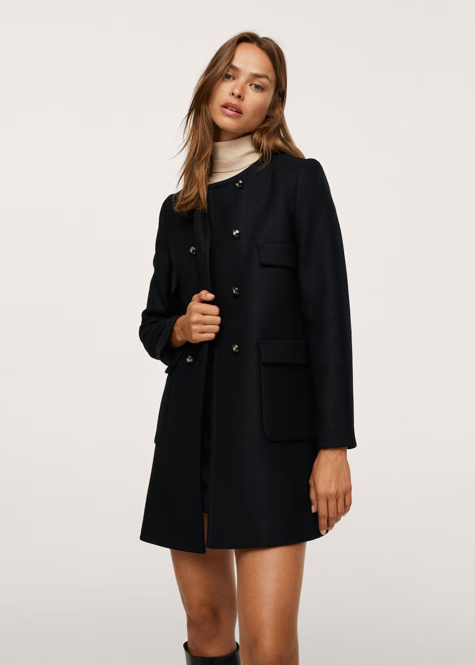 Double-breasted wool coat | MANGO (US)