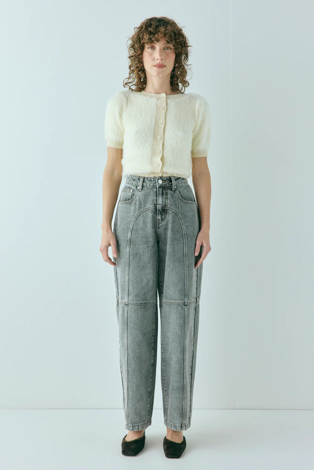 Tess Knit Top Cream | VRG Grl