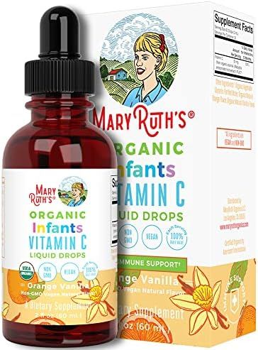 Vitamin C Supplement for Babies | USDA Organic Vitamin C Liquid Drops for Infants | Ages 6-12 Mon... | Amazon (US)