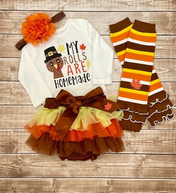 GIRLS 1st THANKSGIVING OUTFIT My First Thanksgiving Baby Girl | Etsy | Etsy (US)