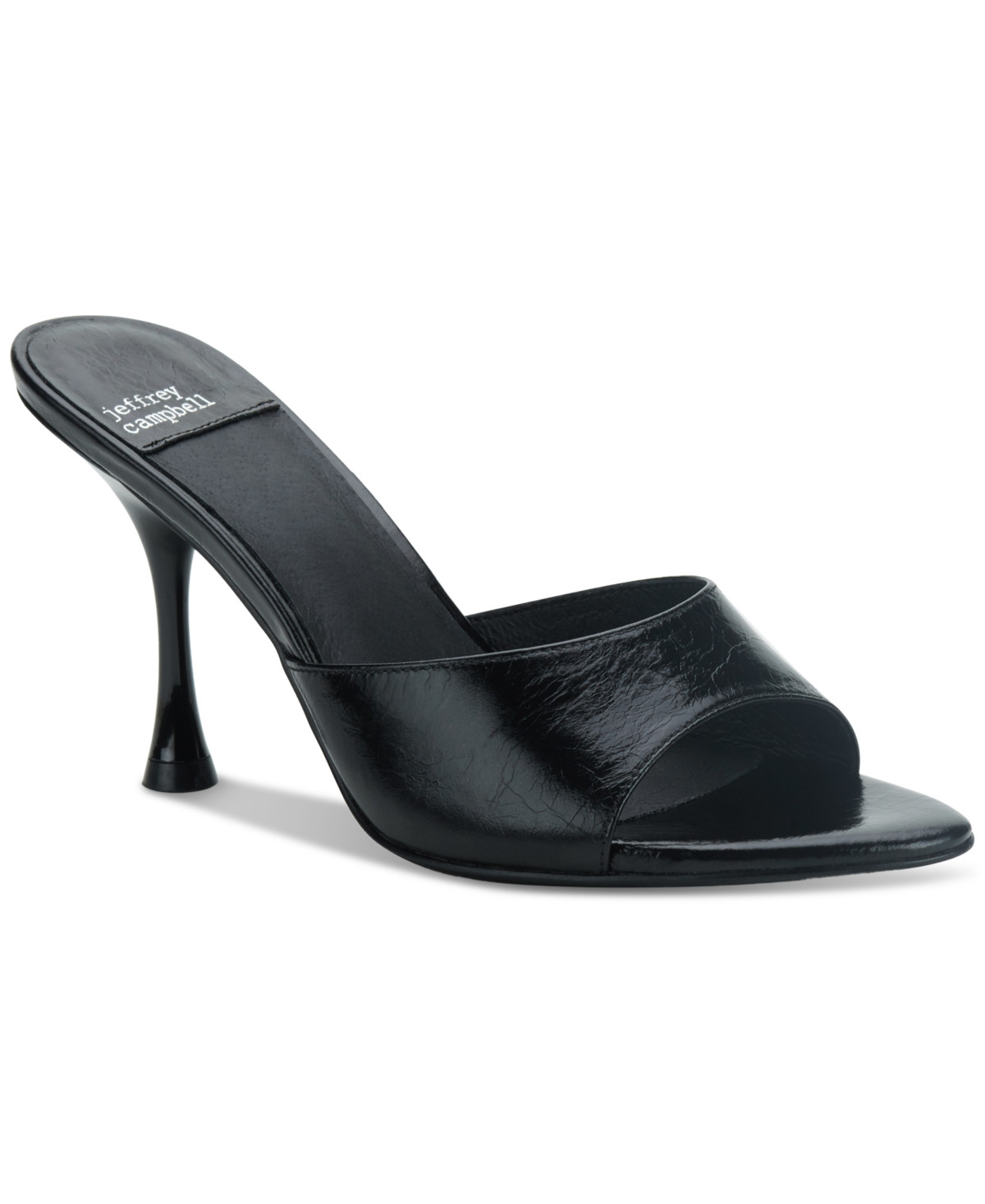 Jeffrey Campbell Agent High-Heel Dress Mules - Black Crinkle | Macy's