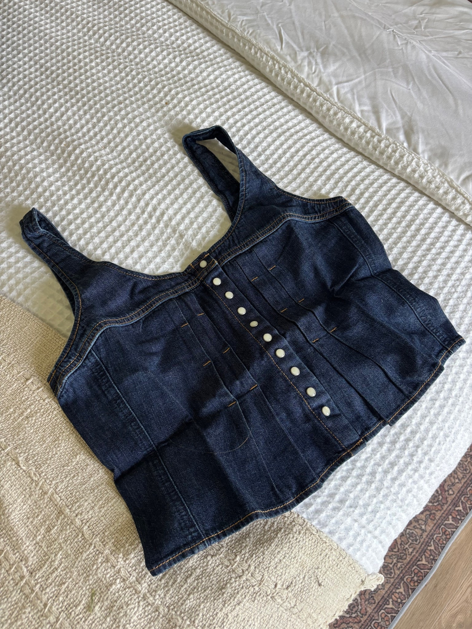 @Wrangler pleated dark wash denim top

#LTKmomlife #LTKSeasonal #LTKootd