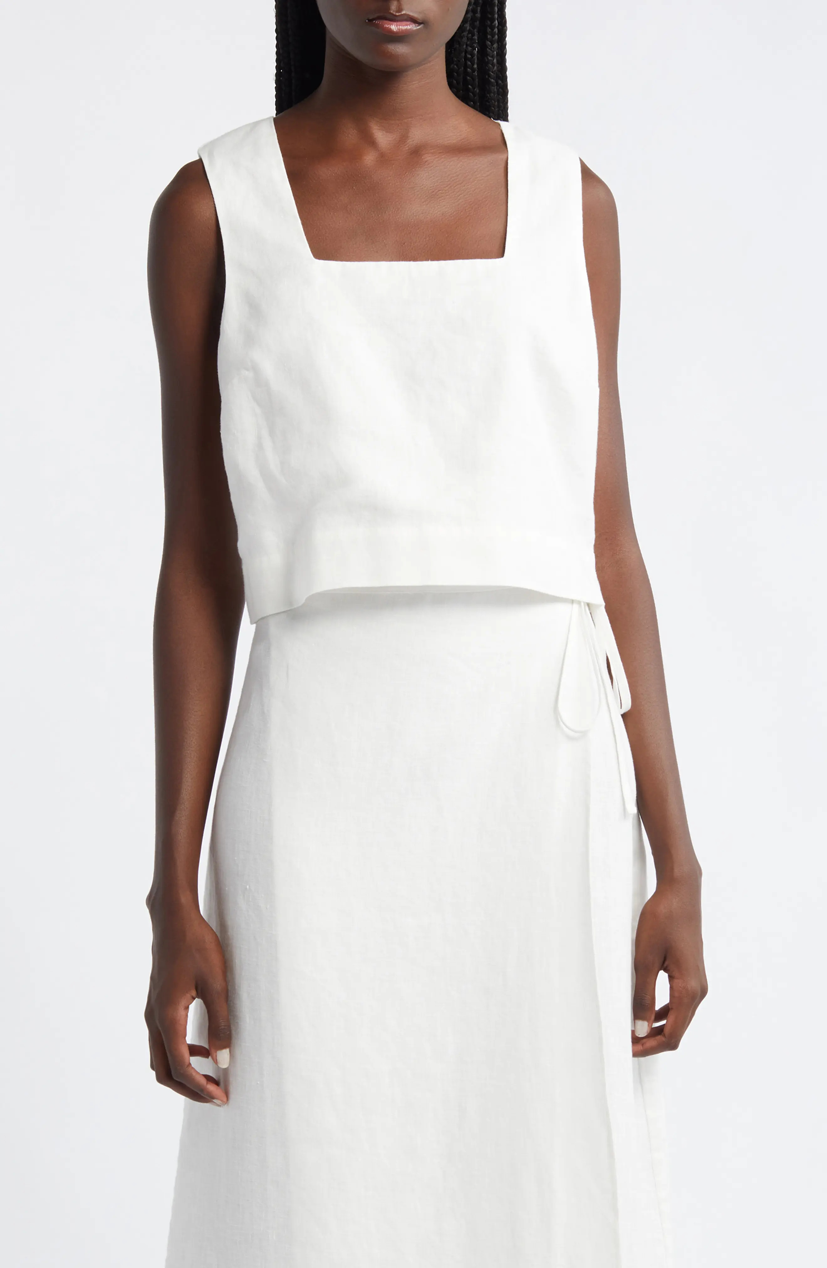 Akira Linen Crop Tank (Women) | Nordstrom | Nordstrom