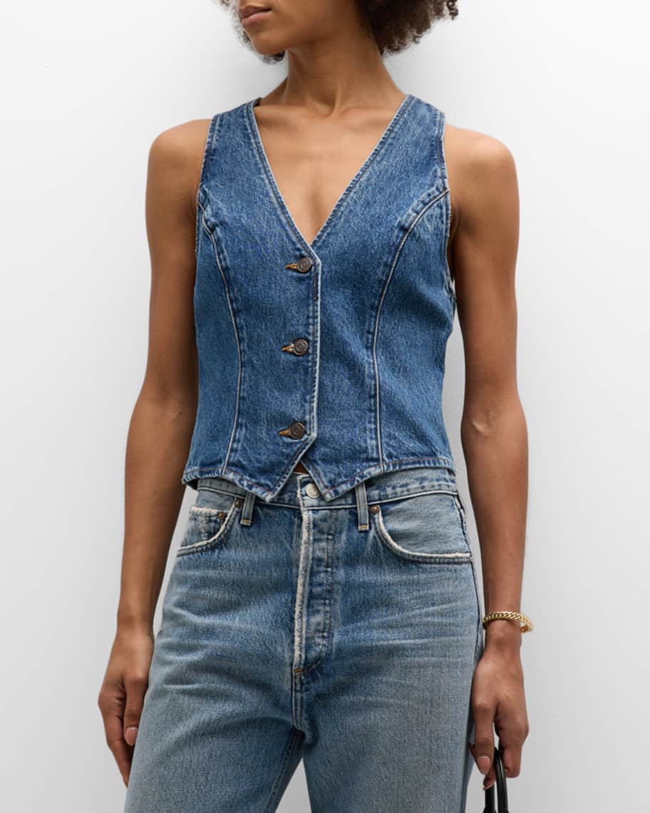 AGOLDE Heller Denim Vest | Neiman Marcus