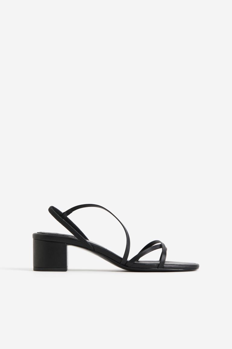 Block-heeled sandals - Black - Ladies | H&M GB | H&M (UK, MY, IN, SG, PH, TW, HK)