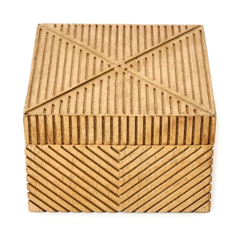 Beautiful Medium Decorative Wooden Box by Drew Barrymore 3.75" X 5.75" - Walmart.com | Walmart (US)