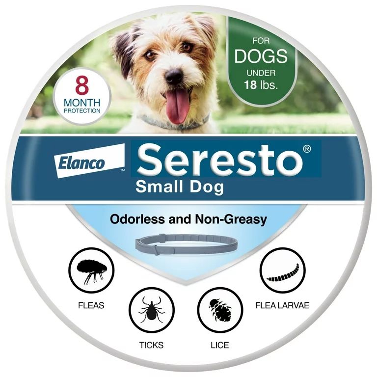 Seresto Small Dog Vet-Recommended 8-Month Flea & Tick Prevention Collar, Under 18 lbs | Walmart (US)