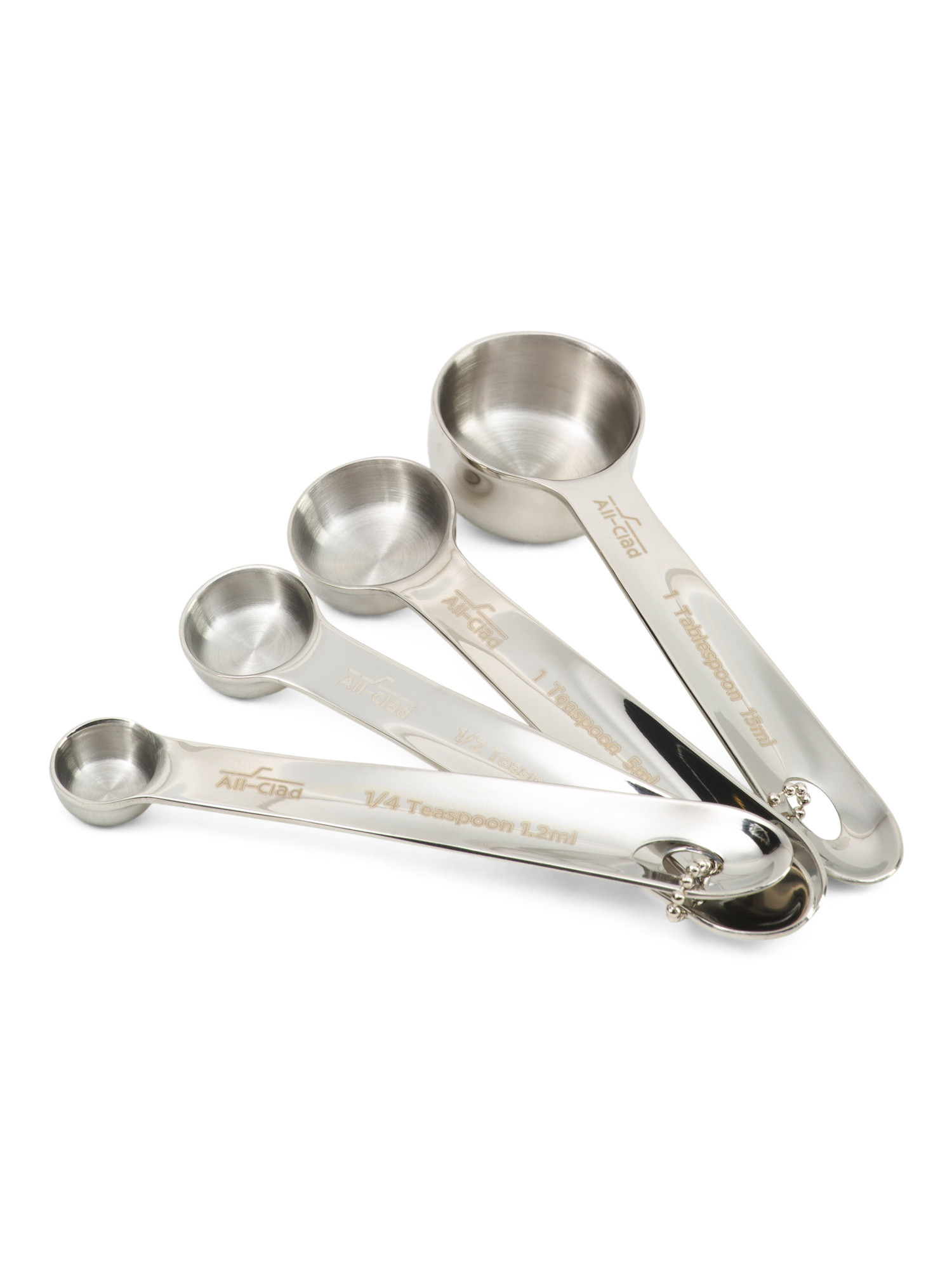 4pc Tri-ply Stainless Steel Measuring Spoon Set Slightly Blemished | Luxury Gifts | Marshalls | Marshalls