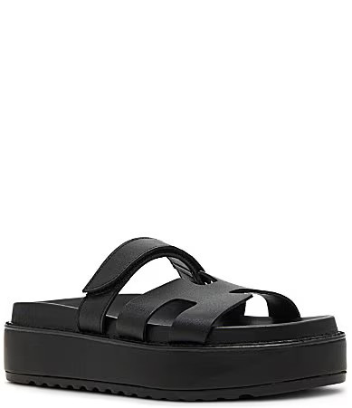 Steve Madden BigMayven Leather Platform Slide Sandals - 9.5 | Dillard's