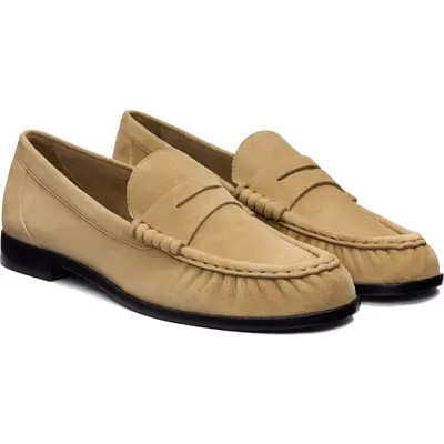 Reformation Francine Ruched Loafer in Hazel Suede at Nordstrom, Size 7 | Nordstrom