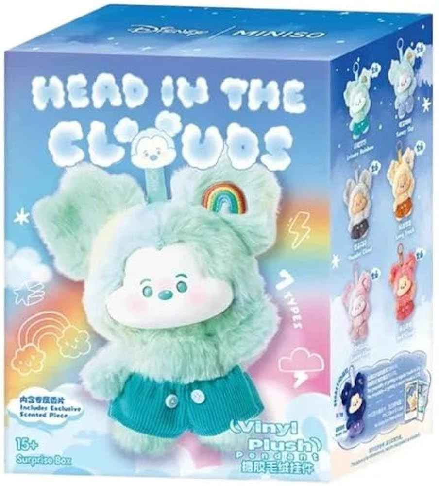 MINISO Disney Head in the Clouds Vinyl Plush Pendant, 5-Inch Collectible Blind Box with Cloud Fra... | Amazon (US)