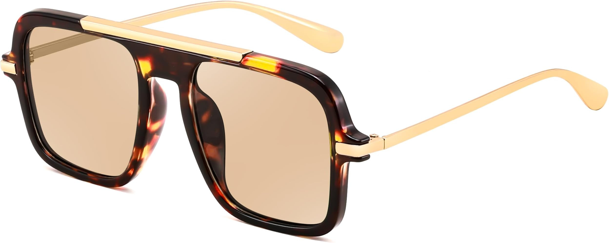 FEISEDY Retro Square Aviator Sunglasses for Women Men Trendy 70s Shades B4193 | Amazon (US)