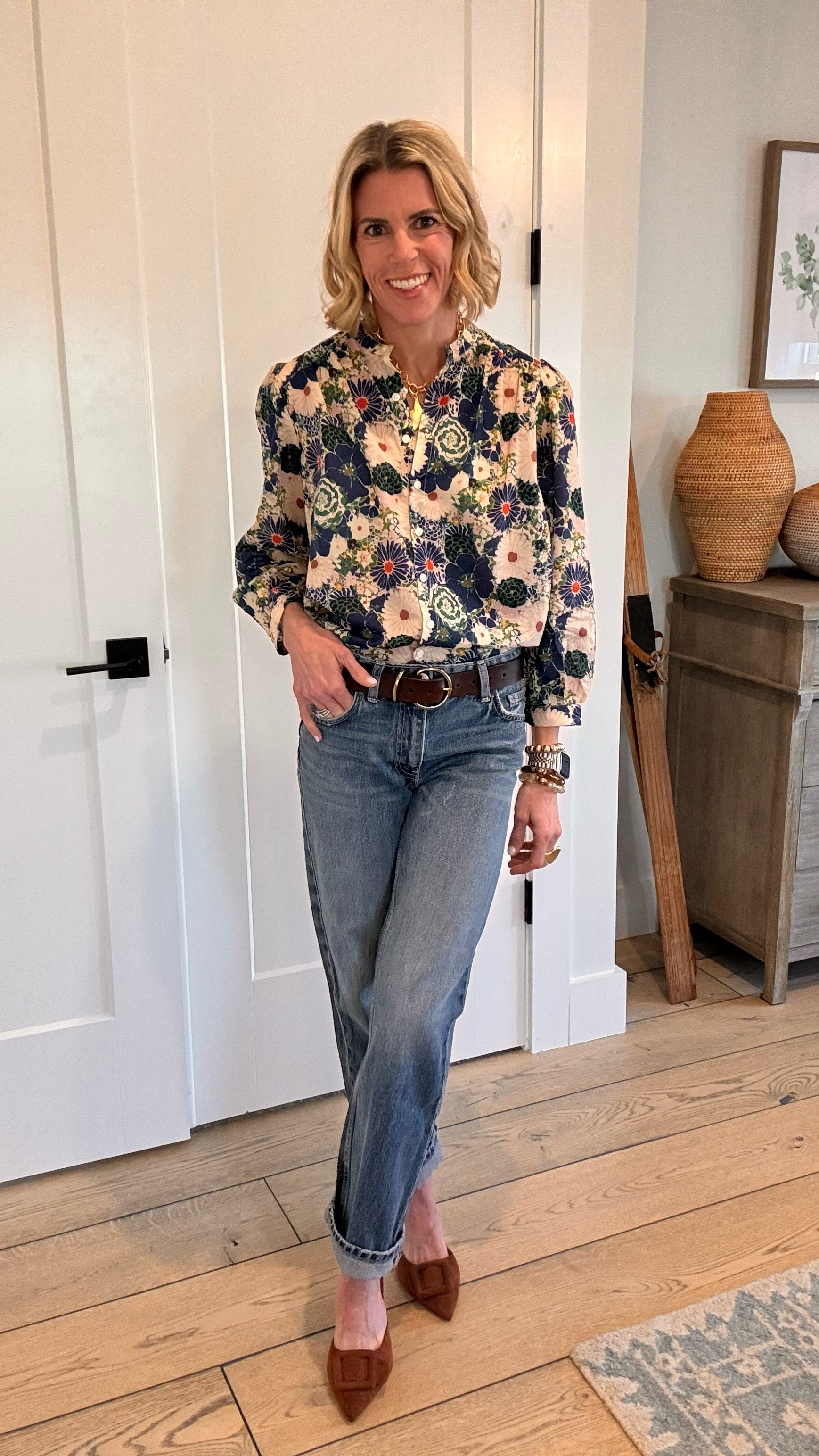 Loving this floral top. It can be dressed up or down and such a great transition piece into spring 🌸

#LTKOver40 #LTKWorkwear #LTKWatchNow