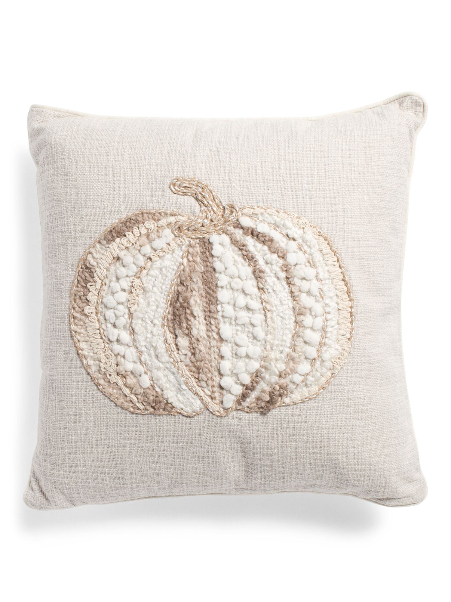 20x20 Embroidered Applique Pumpkin Pillow | TJ Maxx