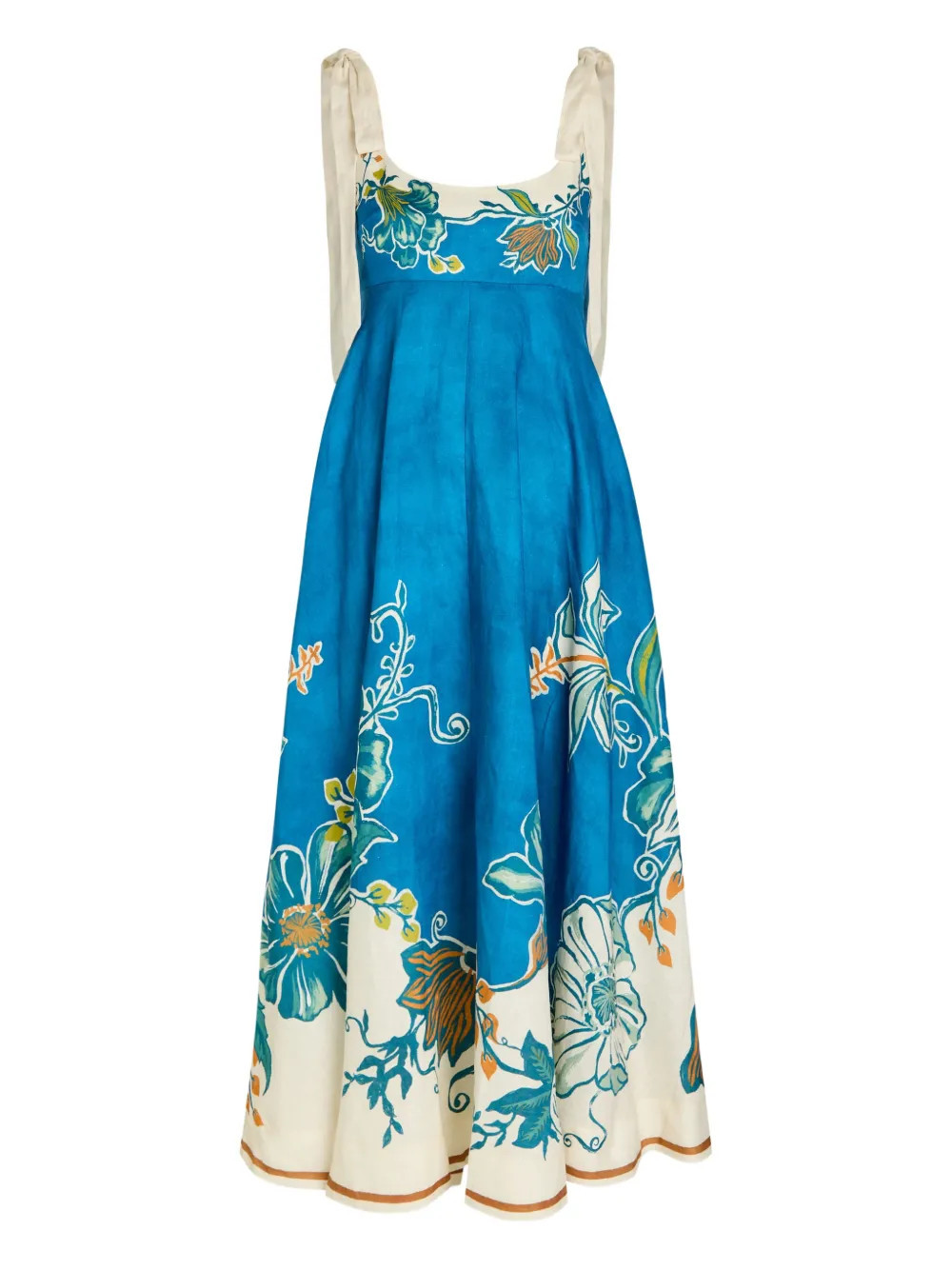ALEMAIS Luda floral-print maxi dress - Blue | Farfetch Global