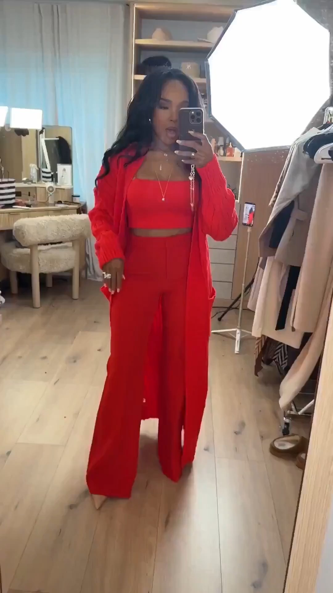 ❤️ Head-to-Toe Red Moment — This matching set is bold, flattering, and effortless all at once. Wearing it as a full set gives instant impact, but each piece also works styled separately, making it a smart long-term wardrobe add where the cost-per-wear really adds up.

Perfect for date nights, dinners, girls’ nights, or vacation evenings when you want a standout look with minimal effort.

📏 Sizing:
Top: Size Small  
Pants: Size Small  
Cardigan: Size Small  

📐 Measurements:
Height: 5'4"  
Weight: 138 lbs  
Bust: 34D  
Waist: 27"  
Hips: 40"

Red matching set, monochrome outfit, elevated lounge set, statement outfit idea, versatile two-piece set, chic travel outfit.

Tap to get details.
Follow me on Instagram and YouTube @kirasfashionfinds

Follow my LTK @kirasfashionfinds on the @shop.LTK app to view this post and get my exclusive app-only content!

#liketkit 
@shop.ltk
https://liketk.it/5PRBr
