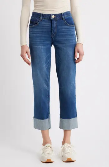 High Waist Cuff Hem Jeans | Nordstrom