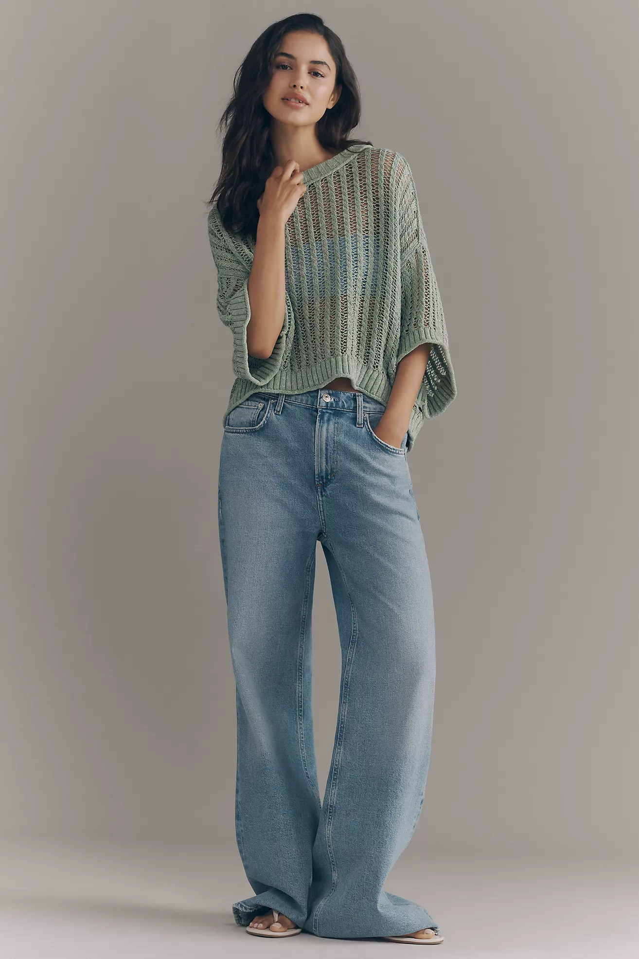 AG Billie Low-Slung Vintage Straight-Leg Jeans | Anthropologie (US)