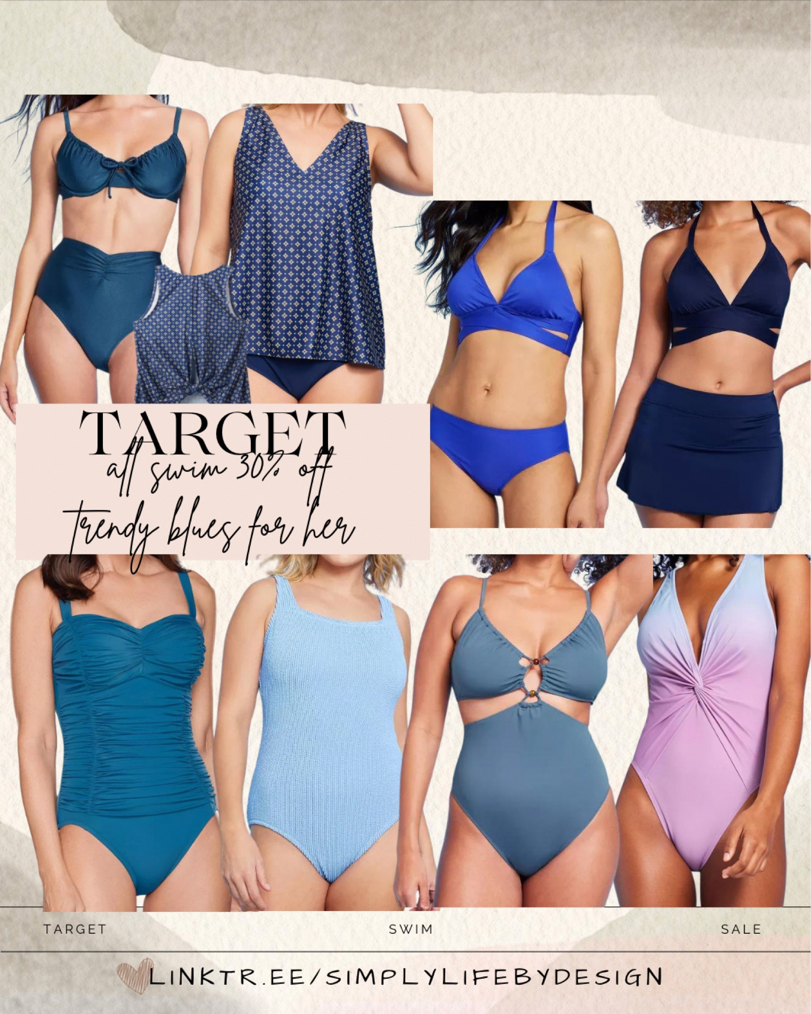 Target swim sale 30% off for the family. Trending blues in best selling swim for her now through 4/13  

#LTKxTarget #LTKstyletip #LTKsalealert