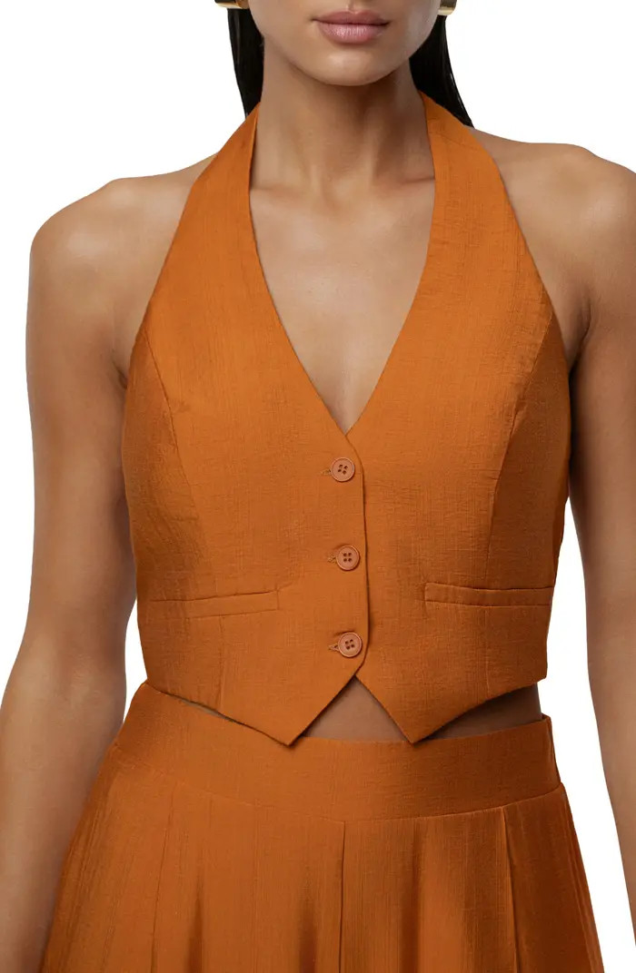 Tropical Daze Halter Top & Wide Leg Pant Set | Nordstrom