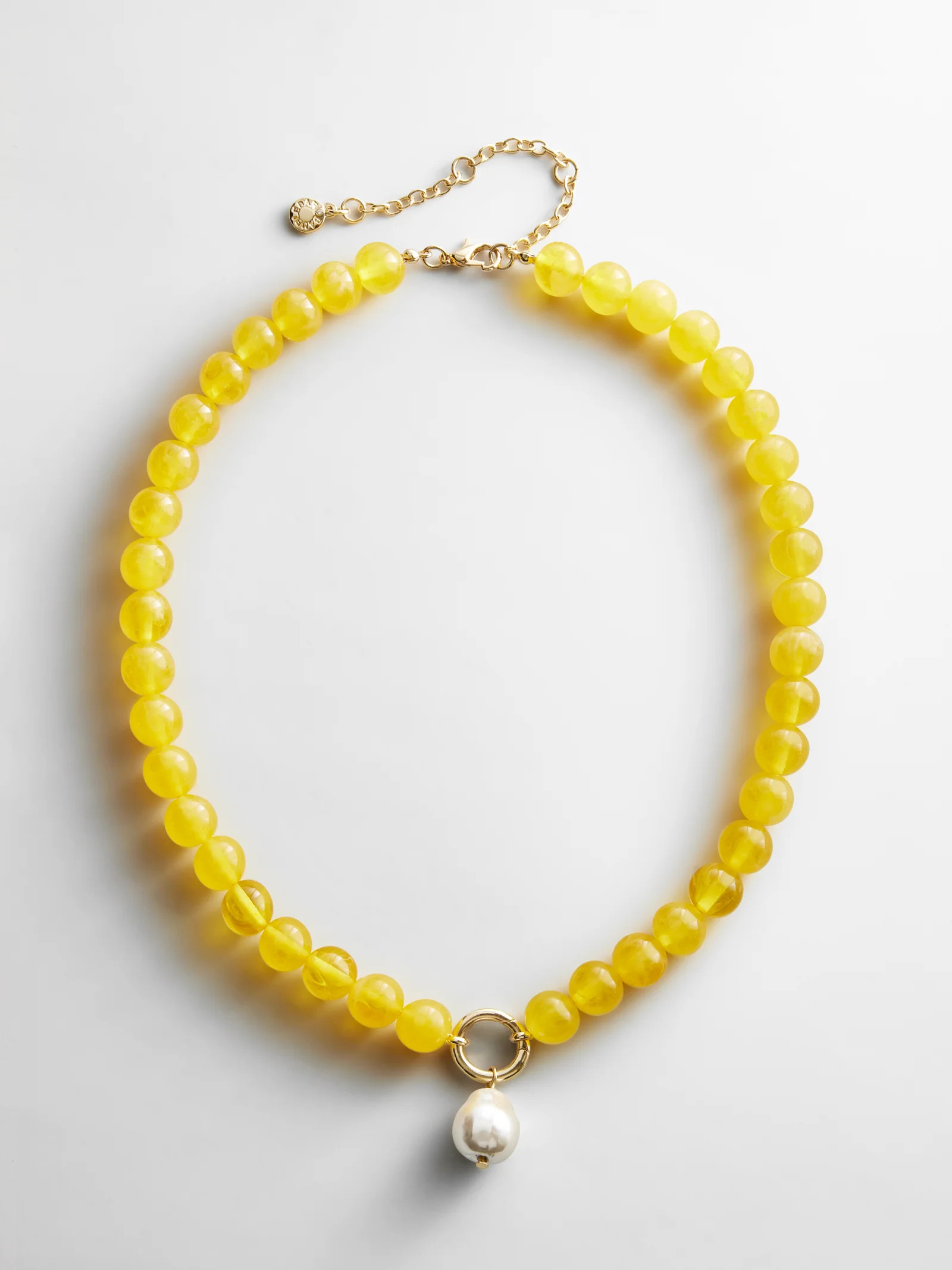 Janette Beaded Ring Necklace - Citrine | BaubleBar