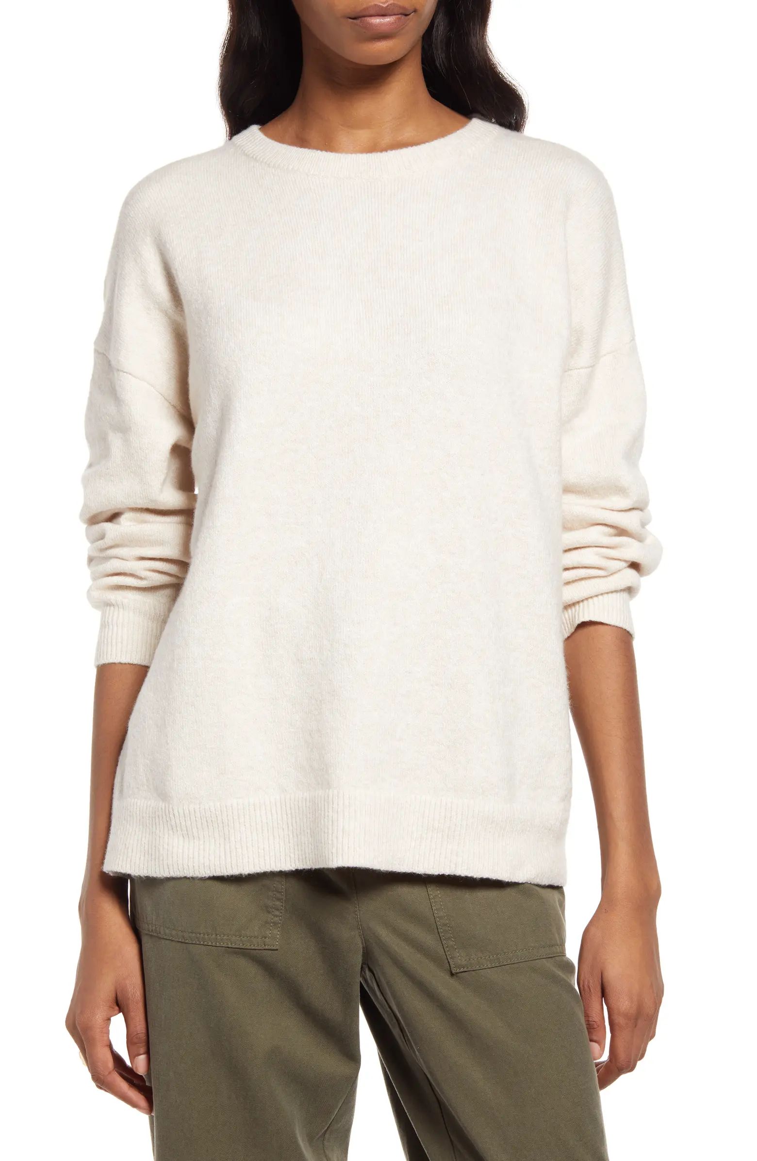 Organic Cotton Blend Crewneck Sweater | Nordstrom