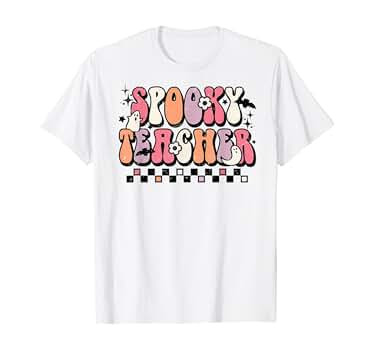 Spooky Teacher Groovy Halloween Trick Or Teach Teacher Life T-Shirt | Amazon (US)