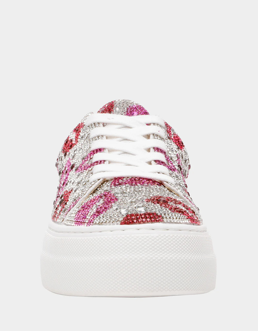 SIDNY MULTI LIPS Women's Rhinestone Platform Sneaker | Betsey Johnson