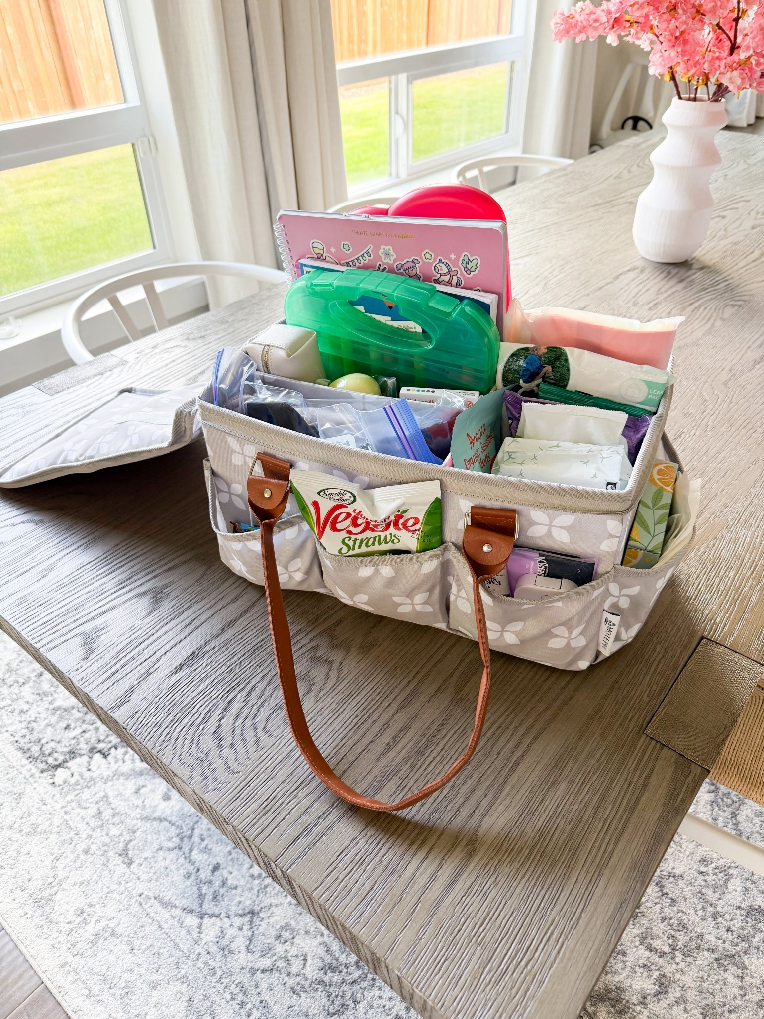 Diaper caddy! Restocking/reorganizing what's in our car emergency caddy for the kids! 

Caddy organizer, washable marker set, LCD writing tablet, disposable toilet seat covers and potty liners, clorox disinfectant wipes, activity and coloring books for kids, disposable car garbage bags, hand sanitizers, organic cotton dry wipes, water baby wipes, smoothie melts, Kleenex pocket packs. 

#LTKBaby #LTKHome #LTKKids