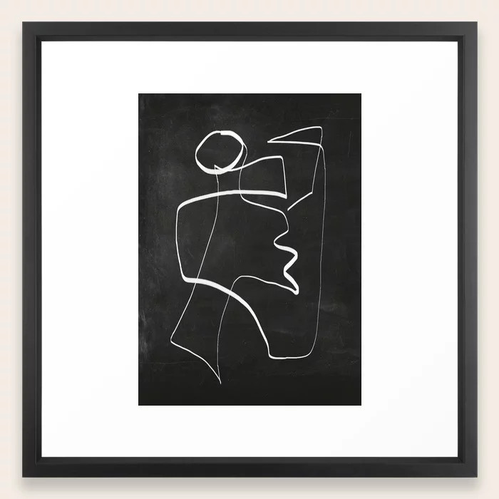Abstract line art 6/2 Framed Art Print | Society6
