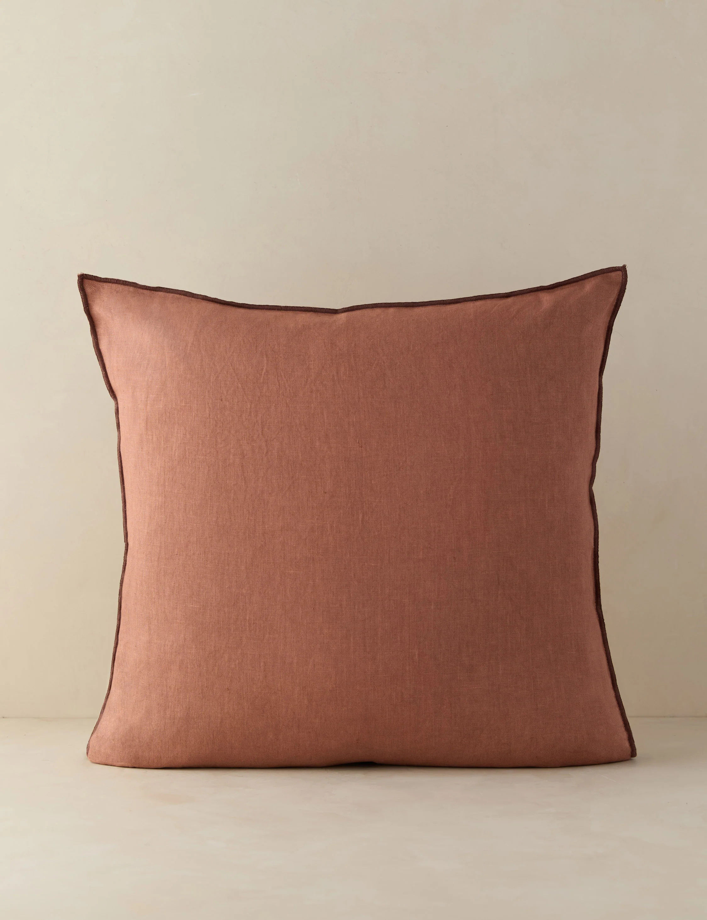 Carys Contrast Linen Pillow | Lulu and Georgia 