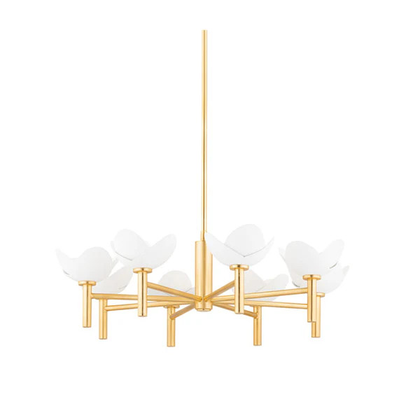 Ellis Small Chandelier in Gold Leaf | Caitlin Wilson Design