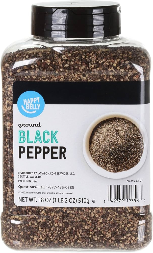 Amazon Brand - Happy Belly Black Pepper, Coarse Ground, 18 Oz | Amazon (US)