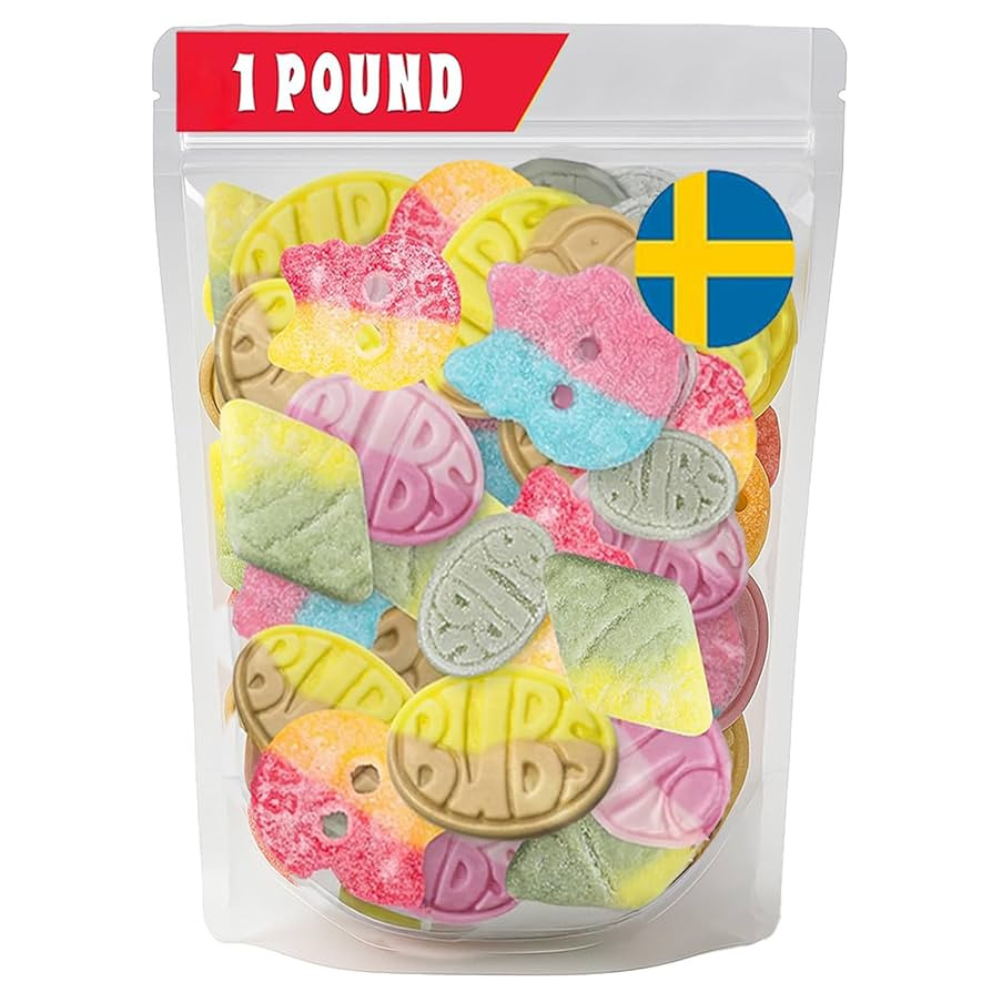 Bubs Swedish Candy Mix – 1 lb Sweet & Sour Gummies | Assorted Skulls, Ovals, Rombs | Fresh & So... | Amazon (US)