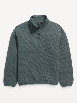 Long-Sleeve Quilted 1/4 Snap-Button Sweater for Boys | Old Navy (US)
