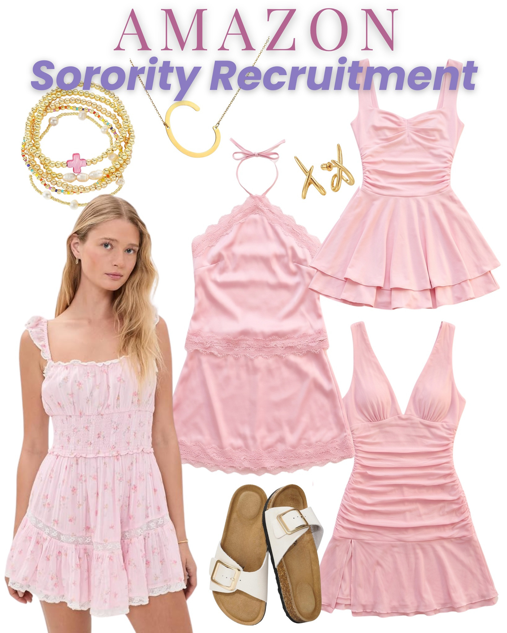 Sorority recruitment outfits that feel polished, comfortable, and not like you panic-shopped the night before. Easy dresses, cute shoes, and pieces that help you feel put together through every round. 

 #LTKgrwm #LTKootd #LTKBeauty