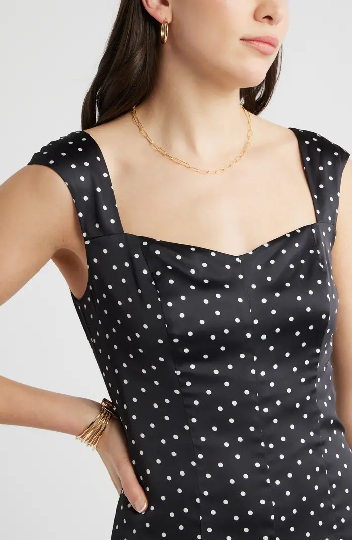 Cap Sleeve Satin Midi Dress | Nordstrom